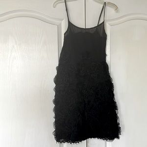 Marc by Marc Jacobs Black spaghetti strap floral attaché dress